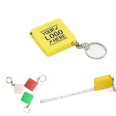 China Factory Directly Supply Mini Tape Measure Keychain With Custom Logo