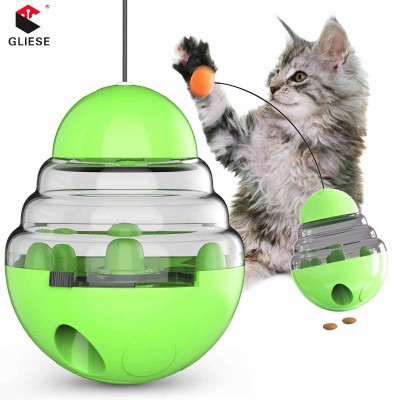 Tpr Non-Toxic Durable Anti-Bite Interactive Food Dispensing Tumbler Iq Training Pet Cat Treat Ball